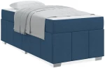 vidaXL Σκελετός Κρεβατιού με στρώμα Μπλε 120 x 190 cm ύφασμα