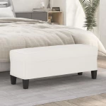 vidaXL Πάγκος Μπεζ 100x35x41 εκ. από Ύφασμα Μικροϊνών