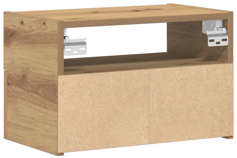 vidaXL Κομοδίνα Επιτοίχια 2 τεμ. Αρτισιανή Δρυς 45x26x28,5 εκ.