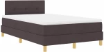 vidaXL Κρεβάτι box spring με στρώμα με στρώμα Σκούρο καφέ Σκούρο καφέ