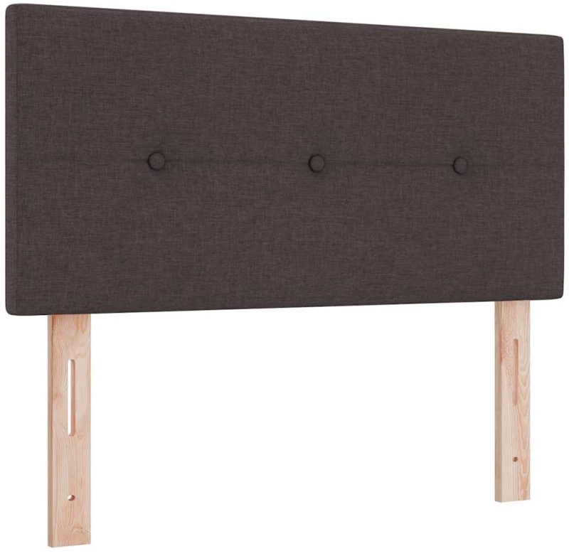 vidaXL Κρεβάτι box spring με στρώμα με στρώμα Σκούρο καφέ Σκούρο καφέ