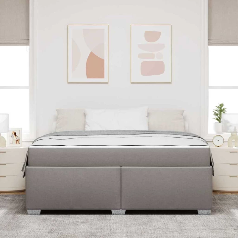 vidaXL Σκελετός Κρεβατιού Taupe 180 x 200 cm ύφασμα