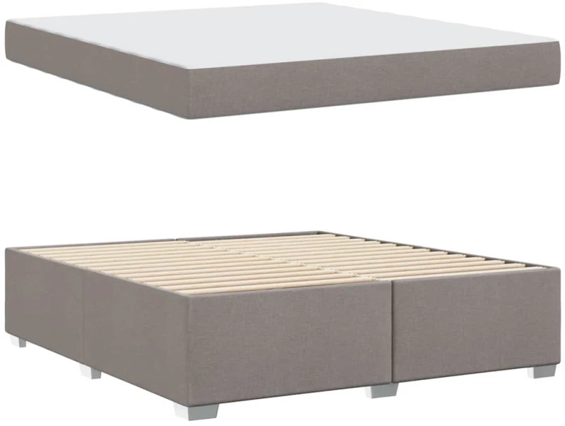 vidaXL Σκελετός Κρεβατιού Taupe 180 x 200 cm ύφασμα