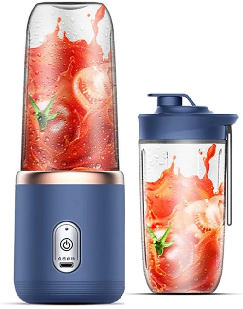 Mini Φορητό Πολυλειτουργικό Μπλέντερ 40W με 2 Δοχεία 0.3L - Arrango  AR48887 - Μπλε