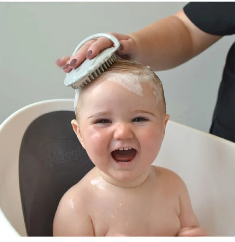 Shnuggle Αντιβακτηριδιακή Βούρτσα Μπάνιου από Σιλικόνη Taupe