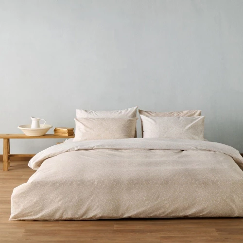 Παπλωματοθήκη Chicato 12 (Σετ 3τμχ) Beige Kentia Υπέρδιπλo 225x245cm 100% Βαμβάκι