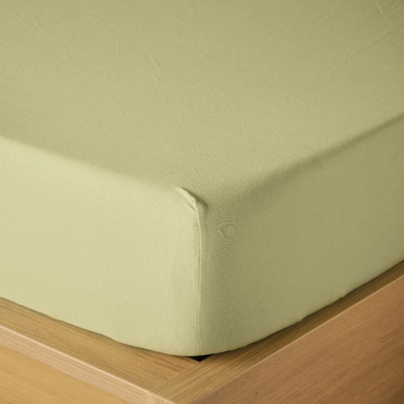 Σεντόνι Suave 02 Με Λάστιχο Olive Kentia Μονό 100x230cm 100% Βαμβάκι
