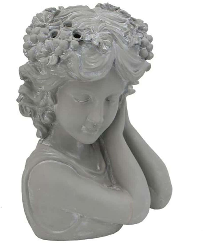 Διακοσμητική Προτομή SA60066 20x20x40cm Grey Artekko Ρητίνη