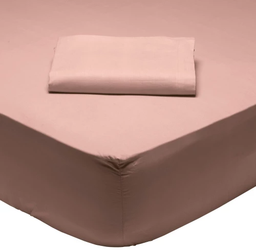 Σεντόνι 1011 Με Λάστιχο Salmon Das Home Υπέρδιπλo 160x235cm 100% Βαμβάκι