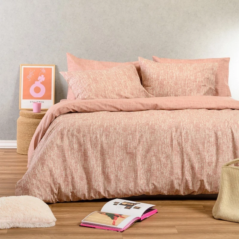 Παπλωματοθήκη Milan Rose Melinen Μονό 165x245cm 100% Βαμβάκι