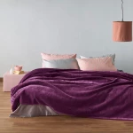 Κουβέρτα Bella 05 Plum Kentia Μονό 160x220cm Πολυέστερ