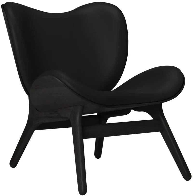 Πολυθρόνα A Conversation Piece Hope Leather 5102C5501-12 70x83x83cm Black Oak Black