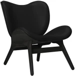 Πολυθρόνα A Conversation Piece Hope Leather 5102C5501-12 70x83x83cm Black Oak Black