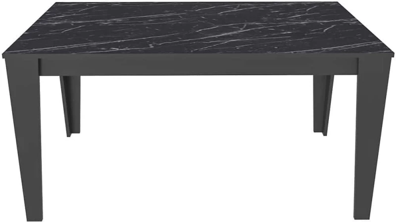 Τραπέζι Bud 875ZNA4637 145x85x75cm Marble Effect Black Μοριοσανίδα, Μελαμίνη