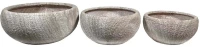 Κασπώ Pumor (Σετ 3Τμχ) 032424 43x43x18/33x33x17/27x27x15cm Beige-White Κεραμικό