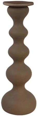 Κηροπήγιο Mince 033298 12x12x36,5cm Brown Πολυρεσίνη