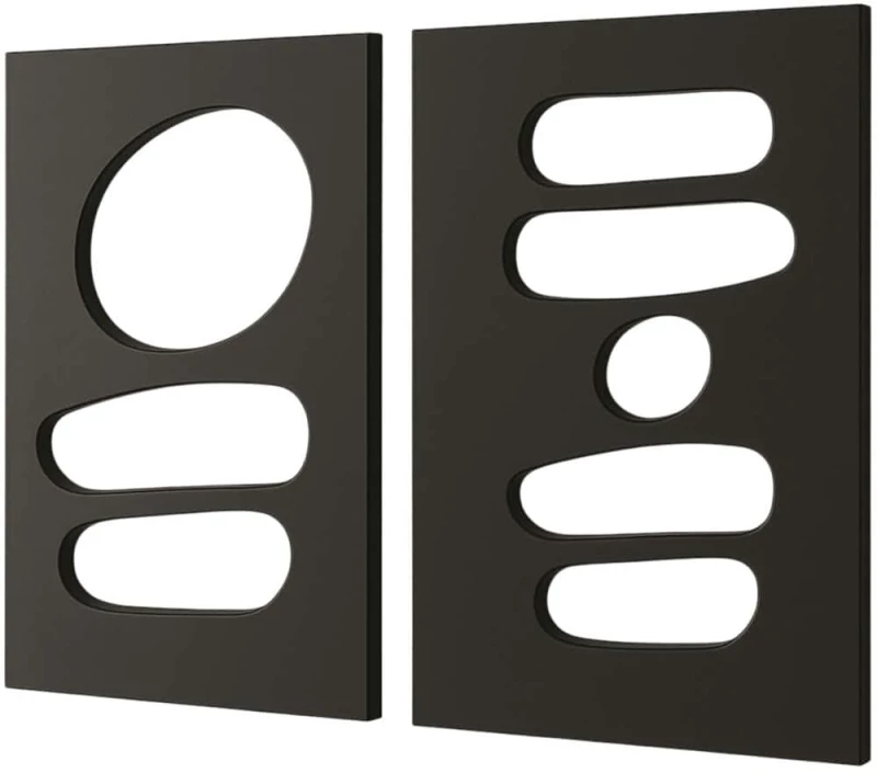 Διακοσμητικό Τοίχου (Σετ 2Τμχ) 233DWC1407 40x60cm Black Wallity Mdf