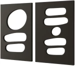 Διακοσμητικό Τοίχου (Σετ 2Τμχ) 233DWC1407 40x60cm Black Wallity Mdf