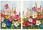 Πίνακας Καμβάς (Σετ 2Τμχ) 833HRC1103 80x120cm Multi Wallity Κάθετοι Ξύλο, Καμβάς
