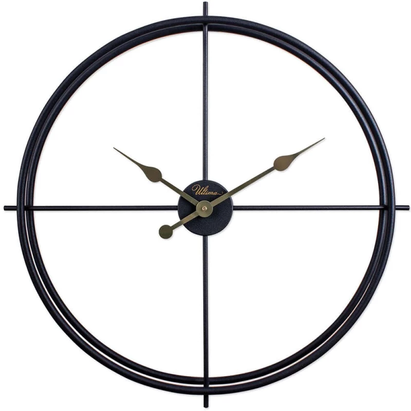 Ρολόι Τοίχου Scandinavian 705RGL1200 66x66cm Black Wallity Ατσάλι