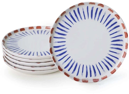 Πιάτο Ρηχό (Σετ 6Τμχ) 275KRM2324 22cm Multi Hermia Κεραμικό