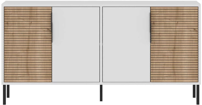 Μπουφές Zerra 327ODS1347 150x36x75cm White-Oak Μοριοσανίδα, Μελαμίνη