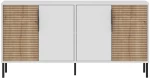 Μπουφές Zerra 327ODS1347 150x36x75cm White-Oak Μοριοσανίδα, Μελαμίνη