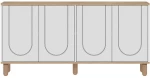 Μπουφές Elaris 327ODS1352 150x36x73cm Oak-White Μοριοσανίδα, Μελαμίνη