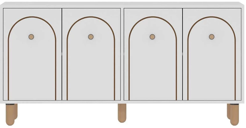 Μπουφές Orion 327ODS1341 150x36x73cm White Μοριοσανίδα, Μελαμίνη