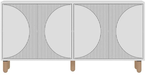 Μπουφές Arventa 327ODS1358 150x36x73cm White Μοριοσανίδα, Μελαμίνη
