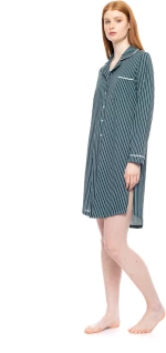 Γυναικείο Νυχτικό Pink Label - Σεμιζιέ - Green Forest Stripes - Regular Fit - Cotton