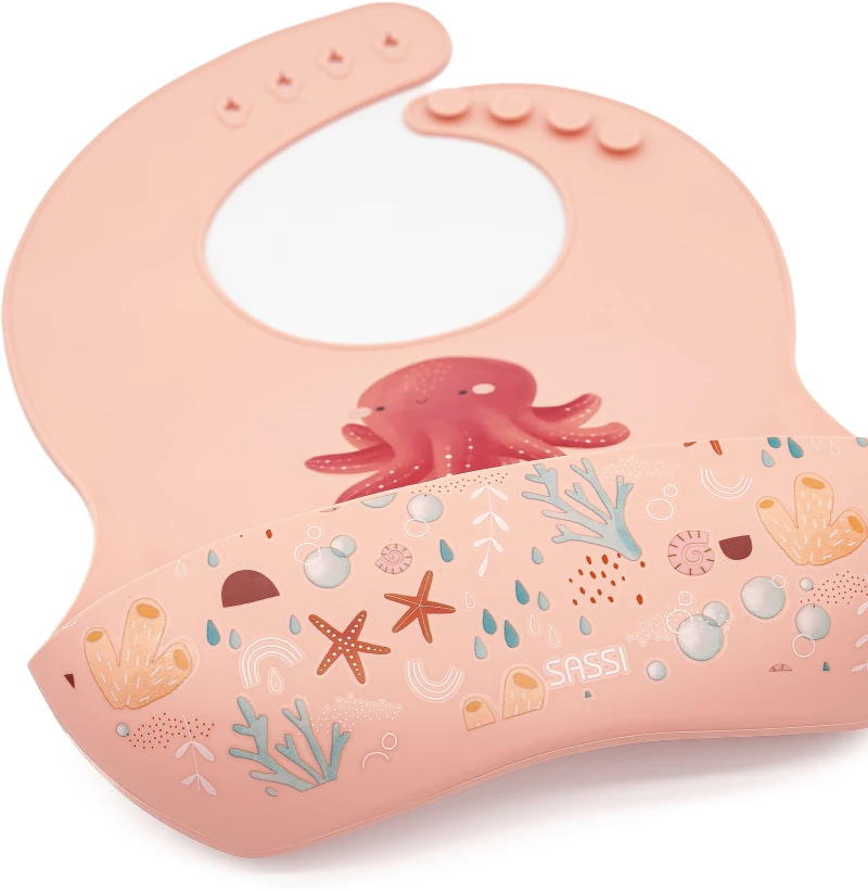 Sassi Σαλιάρα σιλικόνης LFGB 6m+ Slurpy The Octopus SI0979