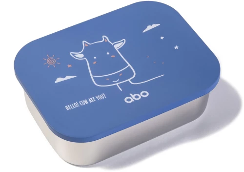 Abo Ανοξείδωτο Φαγητοδοχείο Με Χωρίσματα 1200ml HELLO! COW ARE YOU? 313505