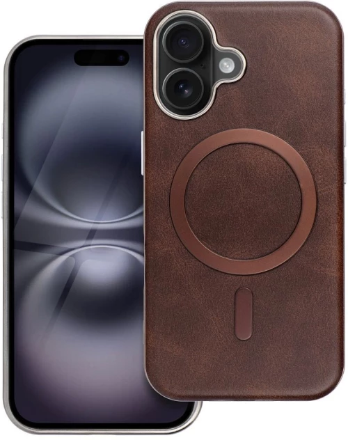 Gentleman Mag Cover Case Compatible With Magsafe For Iphone 17 Air Brown
