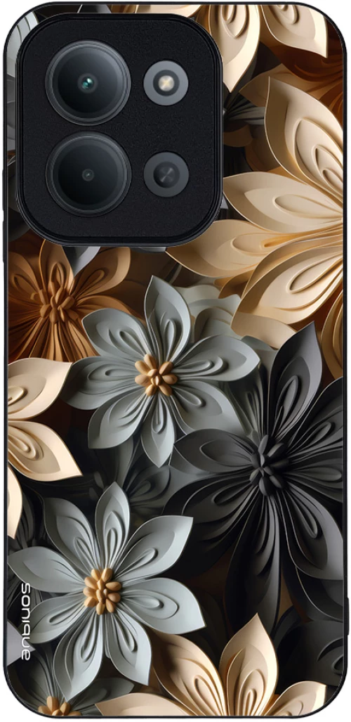 Θήκη Sonique 3D Flower Series για Xiaomi Redmi 15C 4G / Redmi 15C 5G / Poco C85 4G Γκρι