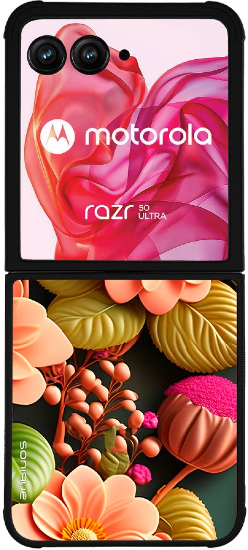 Θήκη Sonique 3D Flower Series για Motorola Motorola Razr 50 Ultra Σομόν