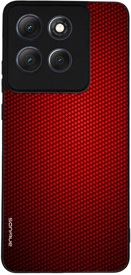 Θήκη Sonique Carbon Series για Motorola Moto G86 5G Κόκκινο