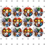 Βρώσιμα σχέδια Ninjago v2 - 12τμχ