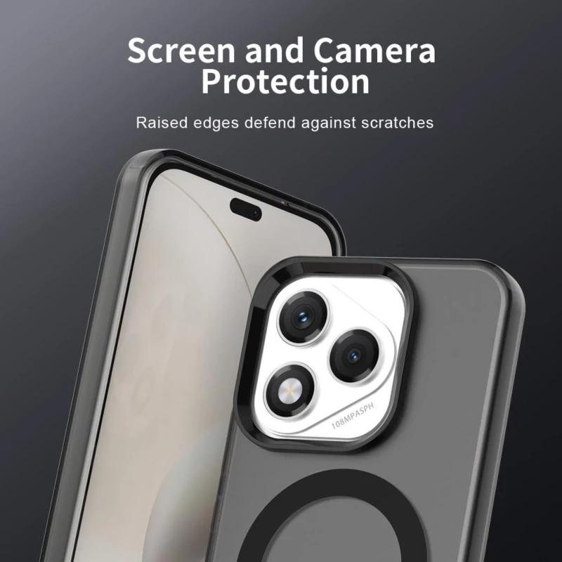 Θήκη Honor 400 Lite Techsuit CandyCase Σκληρή Ημιδιάφανη με MagSafe - Black (5949419310865)
