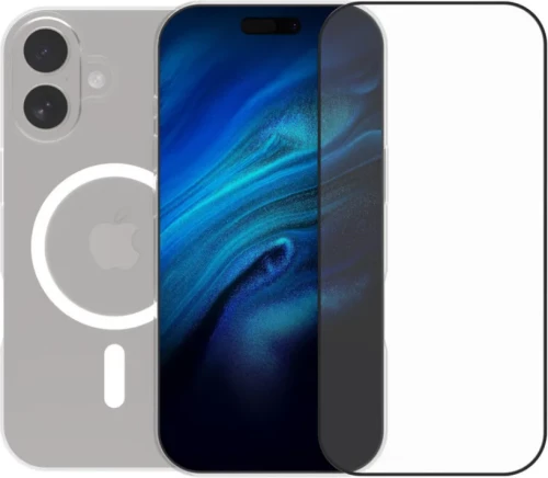 Θήκη & Tempered Glass iPhone 17 Vivid Set MagSafe Hybrid Case Σετ Σκληρή Διάφανη με MagSafe & Full Face Αντιχαρακτικό Γυαλί Προστασίας Οθόνης - Transparent / Black (CS-MGS TR 1-2508001)