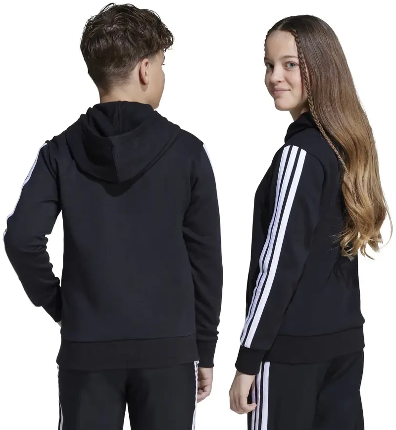 Παιδικό Φούτερ Με Κουκούλα Adidas Essentials Hoodie Μαύρο / Λευκό  Μαύρο