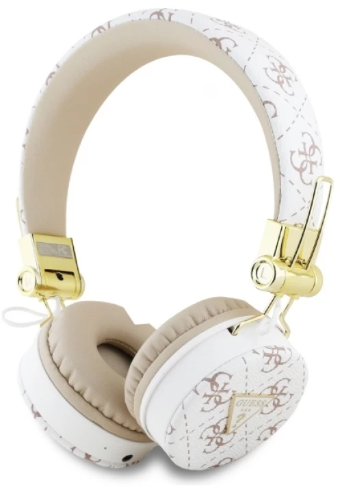 Guess Bluetooth ENC GUBH70E4PTMH on-ear headphones white 4G Triangle Round Shape