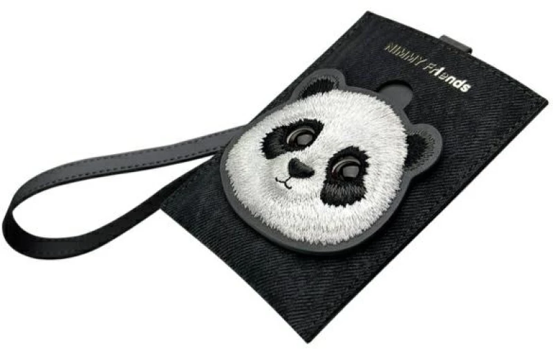 Nimmy Big Eyed Pet 2.0 Panda 3-in-1 Phone Bag + Wallet + Tracker Case - Black