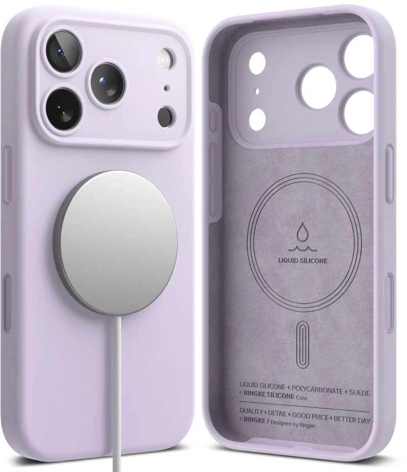 Ringke Silicone Magnetic MagSafe Case for iPhone 17 Pro Max - Purple