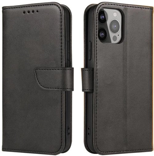 Magnet Case for Huawei Mate 50 Pro cover with flip wallet stand black