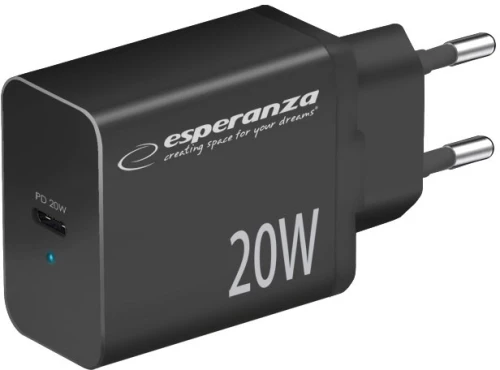 Esperanza EZC104K mains charger 20W Black