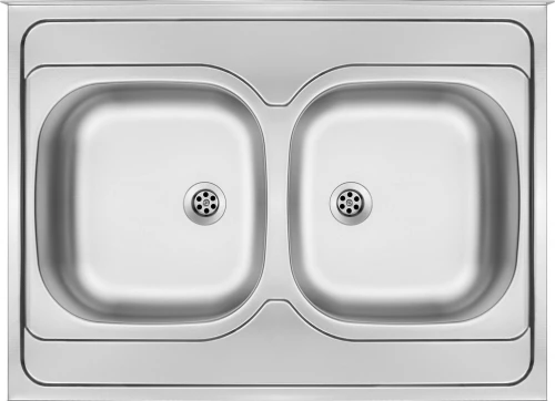 2-bowl steel sink - overlay
