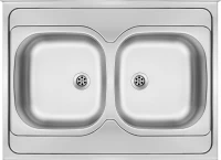 2-bowl steel sink - overlay