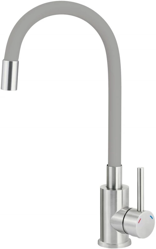 Kitchen faucet with bent spout