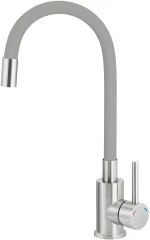Kitchen faucet with bent spout